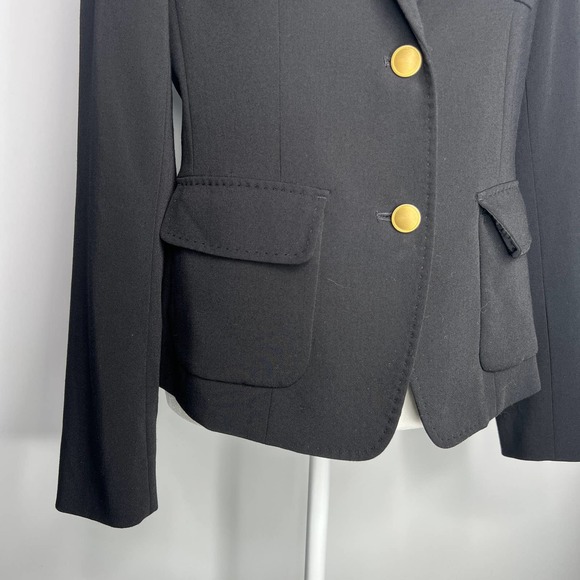 Uniqlo Classic Black Blazer Jacket with Gold Button Front Size Medium - Picture 5 of 12
